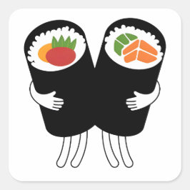 Sushi Waltz Quadratischer Aufkleber