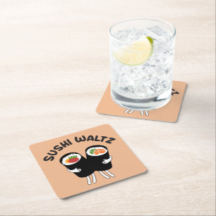 Sushi Walzer  Rechteckiger Pappuntersetzer