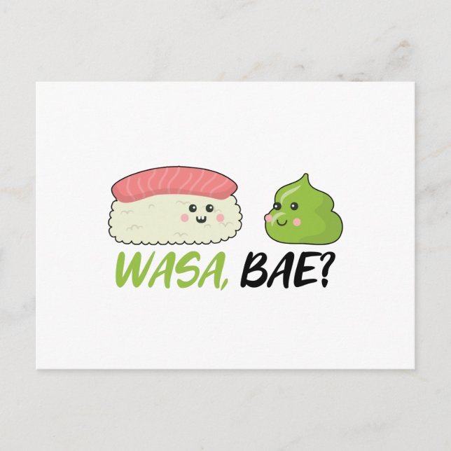 Sushi Wasabi | Japanisches Essen Japan Geschenke Postkarte (Vorderseite)