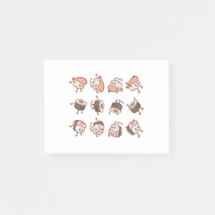 Sushi Workout Training Post-it Klebezettel