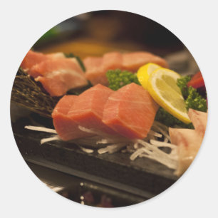 Sushi-Zeit Thunfisch Thunfisch Party Fisch Essen Runder Aufkleber