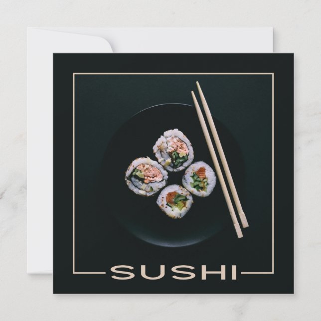 Sushigewohnheitseinladungen Einladung (Vorderseite)