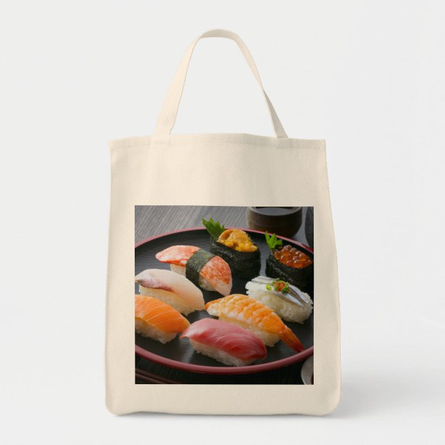 SUSHIMI Japanese Hospitality - Sushi Plate Tote Tragetasche (Vorne)