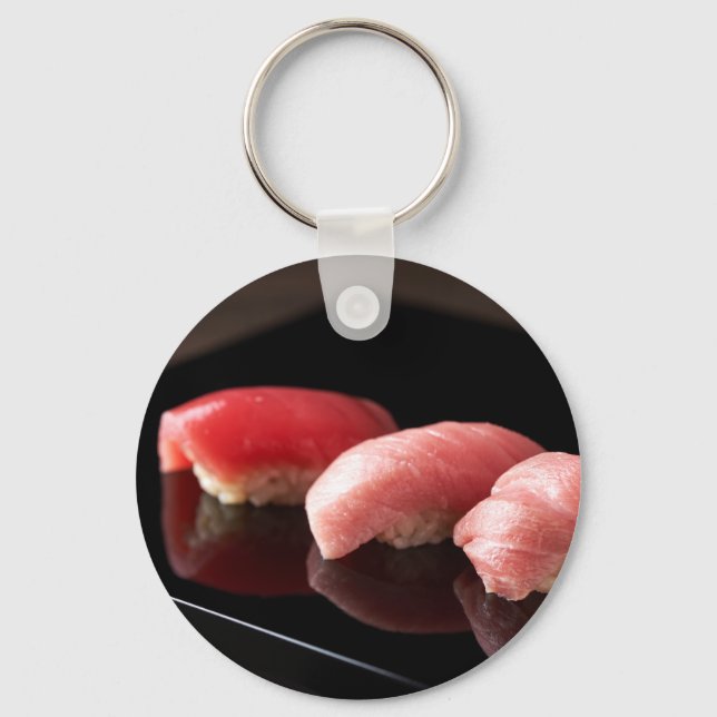 SUSHIMI Tuna & Fatty Tuna Sushi Trio Keychain Schlüsselanhänger (Vorderseite)