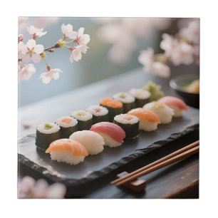 Sushiplatte Kirschblüte Fliese