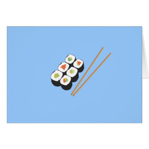 Sushirollen mit Essstäbchen
