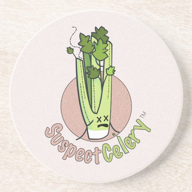 SuspectCelery™ Offiziell Girl Gamer Logo Sandstone Getränkeuntersetzer (Vorne)