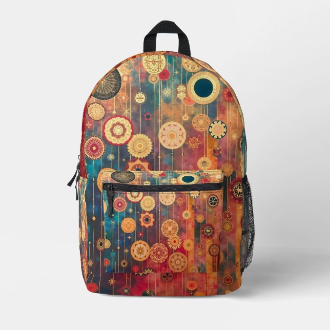Suspendiertes Gold Bedruckter Rucksack (Vorderseite)