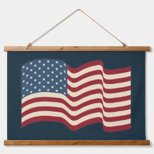 Suspendue Drapeau Rustique Américain Mur Art Tapisserie
