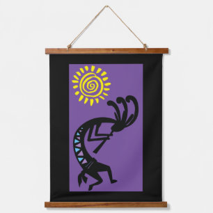 Suspendue Kokopelli, Sud-Ouest, accrochant la tapisserie