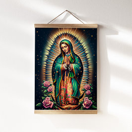Suspendue notre dame de la tapisserie de Guadalupe