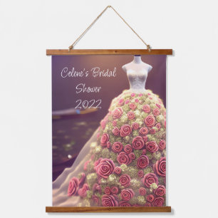 Suspendue Robe Fête des mariées Fleur Suspendu Tapisserie