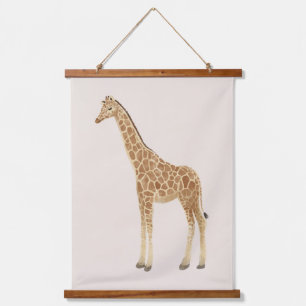 Suspendue Tapisserie d'art pour nurserie de girafe