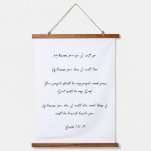 Suspendue Tapisserie du verbe biblique - Ruth 1:16-17