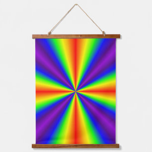 Suspendue Tapisserie en bois Rainbow Cross