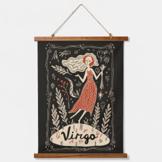 Suspendue Tapisserie Virgo Celestial Zodiac Art