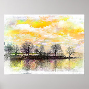 Susquehanna Sonnenaufgang Havre de Grace Maryland Poster
