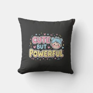 Süß Aber Mächtig Kawaii Mädchen Ästhetik Kissen