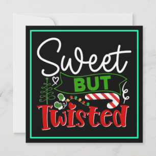 Süß aber verdreht lustiger Weihnachts-Candy Cane Save The Date