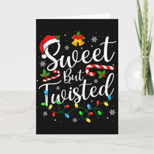 Süß aber verdreht lustiger Weihnachts-Candy-Cane-X Karte