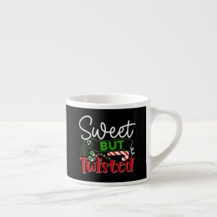 Süß aber verdreht lustiger Weihnachts-Candystick Espressotasse