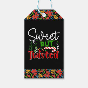 Süß aber verdreht lustiger Weihnachts-Candystick Geschenkanhänger
