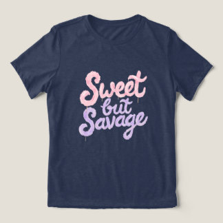 Süß Aber Wilde Street Style Baumwoll Zucker Grafik Tri-Blend Shirt