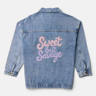 Süß aber wilde Streetstyle-Baumwollzucker-Grafik Jeansjacke
