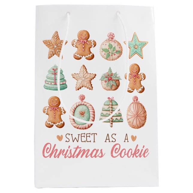 Süß als Weihnachtskeks Mittlere Geschenktüte (Vorderseite)