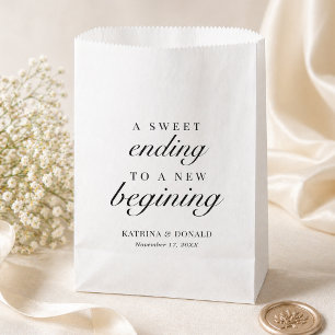 Süß bis zu einem neuen Beginnsack der Gastgeschenk Geschenktütchen
