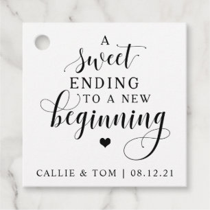 Süß bis zu einer neuen Gastgeschenk Hochzeit Geschenkanhänger