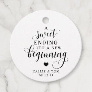 Süß bis zu einer neuen Gastgeschenk Hochzeit Geschenkanhänger