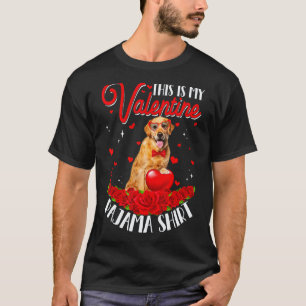 Süß, das ist mein Valentins-Pyjama Golden Retrieve T-Shirt