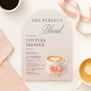 Süß Die perfekte Mischung Kaffee-Paar-Shower  Einladung