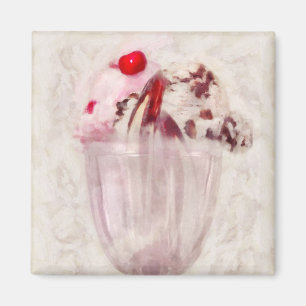 Süß - Eiscreme - Eisbecher Magnet