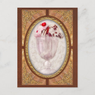 Süß - Eiscreme - Eisbecher Postkarte