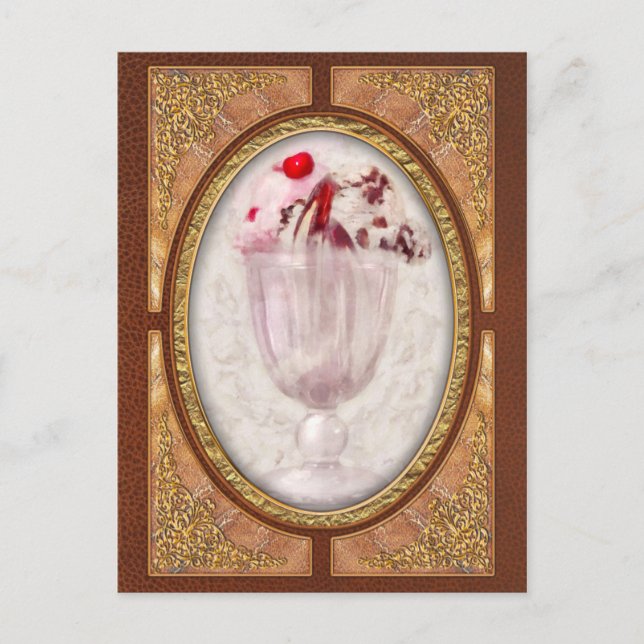 Süß - Eiscreme - Eisbecher Postkarte (Vorderseite)