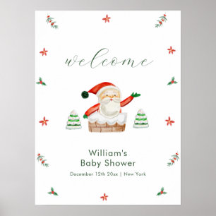 Süß, es ist kalt draußen, Santa Baby Shower Willko Poster