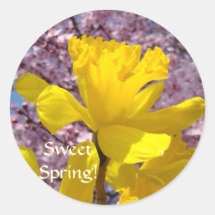 Süß Frühling! Stickers Blumenbeuteln Blume