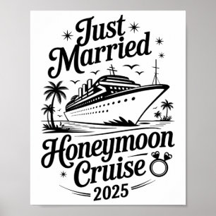 Süß Gerade Verheiratet Hochzeitsreise Kreuzfahrt 2 Poster