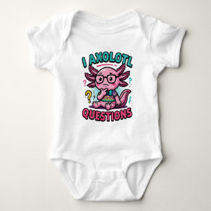 Süß ich Axolotl Fragen aztekischer Nerd mit Brille Baby Strampler