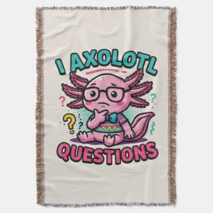 Süß ich Axolotl Fragen aztekischer Nerd mit Brille Decke