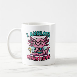 Süß ich Axolotl Fragen aztekischer Nerd mit Brille Kaffeetasse