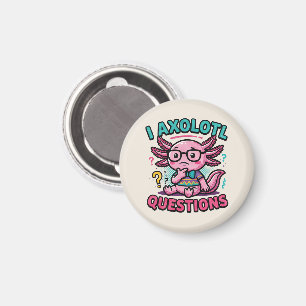 Süß ich Axolotl Fragen aztekischer Nerd mit Brille Magnet