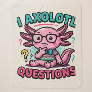 Süß Ich Axolotl Fragen aztekischer Nerd mit Brille Sherpadecke