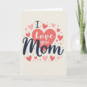 Süß ich liebe dich Mama Herz Karte