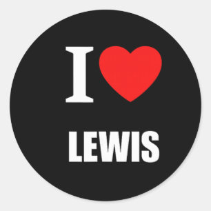Süß ich liebe Herz Lewis Eltern Ehefrau Husnd Vale Runder Aufkleber