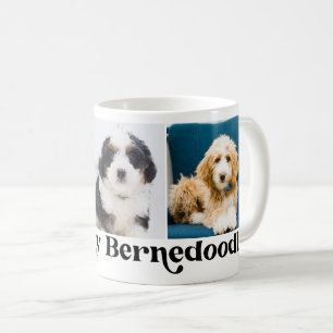 Süß Ich liebe meinen Bernedoodle 3 Foto-Vorlage Kaffeetasse