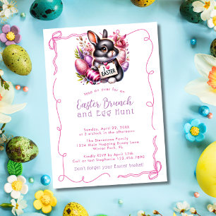 Süß ich liebe Osterhasen Eier Rosa Ostern Brunch Einladung