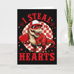Süß ich stehle Herzen Valentinsjungen Dinosaurier Karte